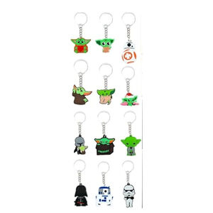 Unisex Grogu Keychains Green Set of 6 Randomly‎ Chosen
